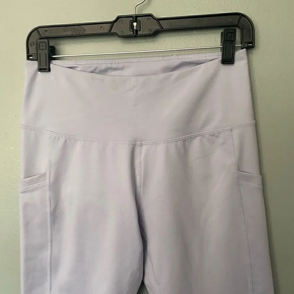 Z by Zella Cropped Leggings Light Lilac Pockets size M